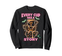 Every Cup Has A Story Halloween Coffee Lover Mug Stack Felpa