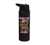 Every Cup Has A Story Halloween Coffee Lover Mug Stack Stainless Steel Insulated Water Bottle