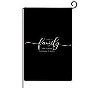Every Family Has A Story Welcome to Ours Bandiere da giardino per esterni resistenti alle intemperie citazione ispiratrice bandiere da cortile in iuta decorativa bandiera di benvenuto per casa