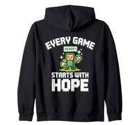 Every Game Starts With Hope Gamer Kids Pixel Felpa con Cappuccio