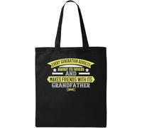 Every Generation revolts Against its Fathers Slogan Borsa tote in cotone ecologico naturale nero, Nero , Taglia unica