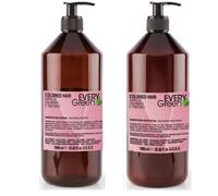 Every Green Shampoo e Balsamo per Capelli Colorati, Trattamento Protettivo e Ristrutturante, 1000ml