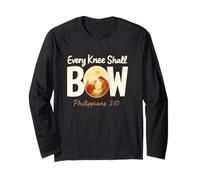 Every Knee Shall Bow Nativity - Philippians 2:10 Christmas Maglia a Manica