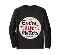 Every Life Matters PRO-Life - Feto da Donna con Cuori Maglia a Manica