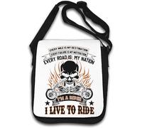 Every Mile Is My Destination Every Failure Is My Motivation Every Road Is My Nation Borsa a tracolla bianca