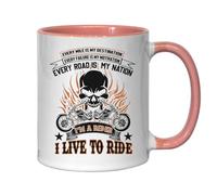 Every Mile Is My Destination Every Failure Is My Motivation Every Road Is My Nation, tazza da tè e caffè in ceramica, rosa