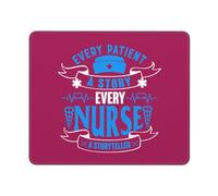 Every Patient A Story Every Nurse A Storyteller Mousepad Antiscivolo Tappetino Scrivania Comodo Tappetino per Mouse per Laptop Accessori Scrivania Pc 25X30Cm
