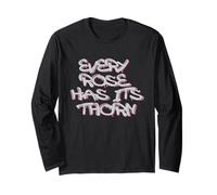 Every Rose Has Its Thorn Graffiti Design Maglia a Manica