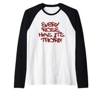 Every Rose Has Its Thorn Graffiti Design Maglia con Maniche Raglan