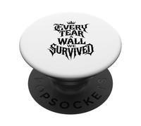 Every Tear A Wall We Survived Dark Minimalist Tattoo Citazione PopSockets PopGrip Adesivo