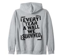 Every Tear A Wall We Survived Retro Art Felpa con Cappuccio