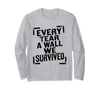 Every Tear A Wall We Survived Retro Art Maglia a Manica
