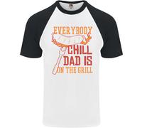 Everybody Comodi Papà È On The Grill Uomo S/S Baseball T-Shirt