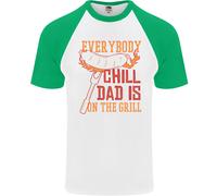 Everybody Comodi Papà È On The Grill Uomo S/S Baseball T-Shirt