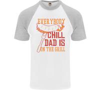 Everybody Comodi Papà È On The Grill Uomo S/S Baseball T-Shirt