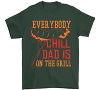 Everybody Comodi Papà È On The Grill Uomo T-Shirt 100% Cotone