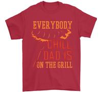 Everybody Comodi Papà È On The Grill Uomo T-Shirt 100% Cotone