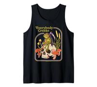 Everybody Croaks Frog Skull Mushroom Retro Funny Adult Humor Canotta