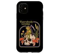 Everybody Croaks Frog Skull Mushroom Retro Funny Adult Humor Custodia per iPhone 11