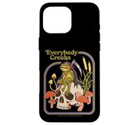 Everybody Croaks Frog Skull Mushroom Retro Funny Adult Humor Custodia per iPhone 16 Pro Max