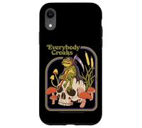 Everybody Croaks Frog Skull Mushroom Retro Funny Adult Humor Custodia per iPhone XR
