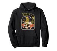 Everybody Croaks Frog Skull Mushroom Retro Funny Adult Humor Felpa con Cappuccio