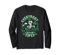 Everybody in The Pub Gettin' Tipsy Funny St Patrick's Design Maglia a Manica