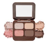 EVERYBODY LONDON Palette di ombretti 4 colori, 2 tonalità lucide, 2 tonalità opache, specchio integrato, facile da sfumare, formula di lunga durata, rosa vintage