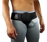 Everyday Medical Cintura per ernia da uomo - Supporto per ernia inguinale da uomo, cinturino in vita regolabile Supporto per inguine, capriata per ernia post-operatoria - Nero, Grande/XLarge