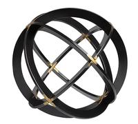 Everydecor Sfera decorativa per la casa, colore nero e oro, dipinte a mano, moderne palline decorative per soggiorno, camera da letto, cucina, bagno, ufficio, sfere decorative da tavolo