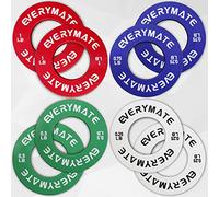 EVERYMATE Set di 8 piastre per pesi frazionari, coppia di micro piastre da 0,1 kg, 0,2 kg, 0,3 kg, 0,5 kg, per bilancieri olimpici e allenamento della forza