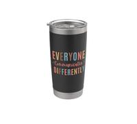 Everyone Communicates Differently Autism Awareness Bicchiere termico in acciaio inox doppia parete