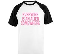 Everyone Is An Alien Somewhere Maglietta A Maniche Corte da Baseball Unisex