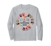 Everyone Is Welcome Here Idaho Teacher Support Diversity Maglia a Manica