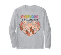 Everyone Is Welcome Here Idaho Teacher Support Diversity Maglia a Manica
