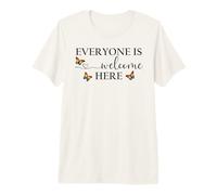 Everyone is Welcome Here Pride Sign Lesbian Butterfly Pride Maglietta Premium