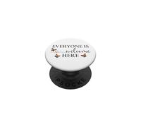 Everyone is Welcome Here Pride Sign Lesbian Butterfly Pride PopSockets PopGrip Adesivo