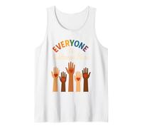 Everyone Is Welcome Here Unione Mani Cuori Inclusione Canotta