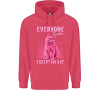 Everyone Sucks Tranne Mio Gatto Bambini Felpa con Cappuccio