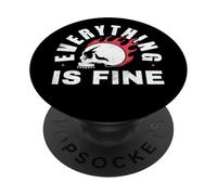 Everything Fine Skull Design Anxiety divertente grafica PopSockets PopGrip Adesivo