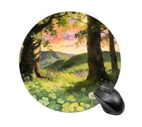 Everything Grows Tappetino per mouse portatile rotondo da gioco carino piccolo tappetino per mouse decorativo antiscivolo tappetino per mouse da gioco per casa ufficio lavoro 19 x 20 cm