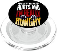 Everything Hurts and I'm Really Hungry Funny Workout Gym Mot PopSockets PopGrip per MagSafe