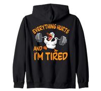 Everything Hurts And I'm Tired - Divertente Design a Forma di paperella da Allenamento Felpa con Cappuccio