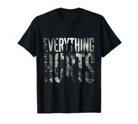 Everything Hurts Anime Workout Divertente Palestra di Sollevamento Pesi Maglietta