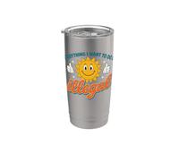 Everything I Want to Do is Illegal Retro Existential Dread Bicchiere termico in acciaio inox doppia parete