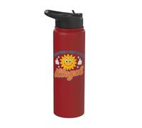 Everything I Want to Do is Illegal Retro Existential Dread Stainless Steel Insulated Water Bottle