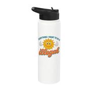 Everything I Want to Do is Illegal Retro Existential Dread Stainless Steel Insulated Water Bottle