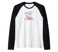 Everything Is Alright Dinosaur Asteroid Chaos Graphic Retro Maglia con Maniche Raglan