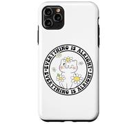 Everything is Alright Positive Quote Smile Cat Daisy Flower Custodia per iPhone 11 Pro Max