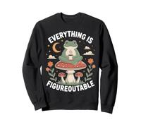 Everything is Figureoutable - Rana Zen con Testo Bianco Felpa